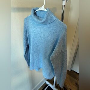 VINCE CAMUTO womens size XS blue heather turtleneck tunic sweater
